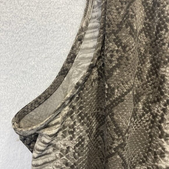Michael by Michael Kors Sleeveless Tank Top Size 2X Buckle Brown Snakeskin Print - Picture 5 of 7